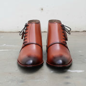 Handmade Men's Lace Up Boots, Brown Leather Boots for Men, Chukka Boots