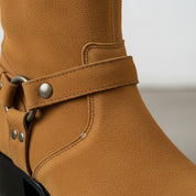 Men's Tan Color Suede Size Zipper Boots, Men's Fashion Ankle Style Boots