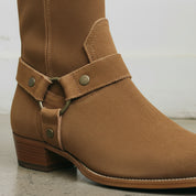 Handmade Men's Cow Leather Suede High Ankle Boots