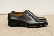Handcrafted Men's Black Leather Oxford Shoes