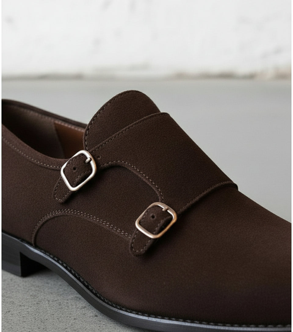brown buckle dress shoes Handmade Brown Double Monk Strap Dress Shoes – Hollo Shoe