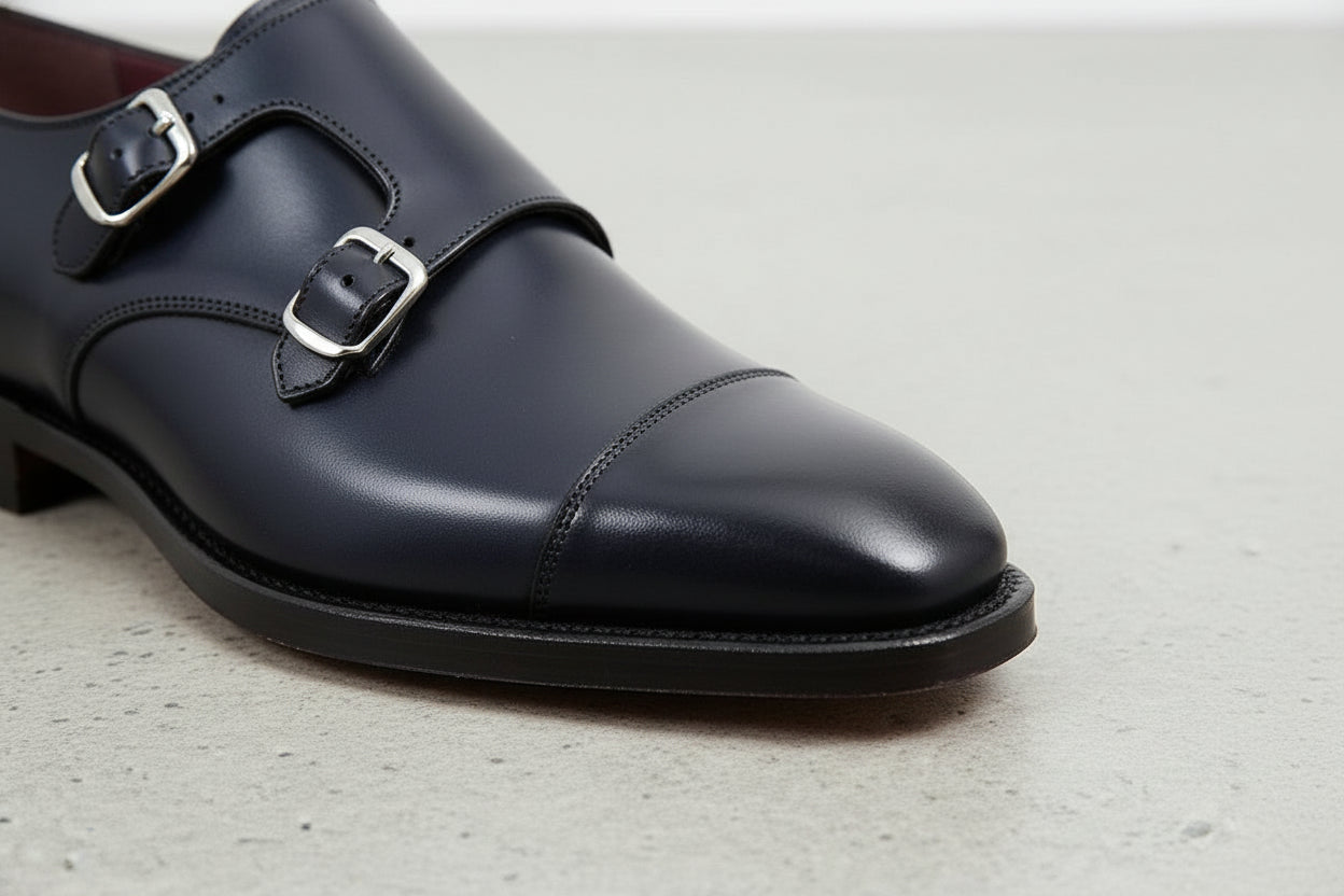 Handcrafted Genuine Leather Double Monk Men's Shoes