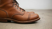 Handmade Men's Tan Brown Leather Ankle Boots
