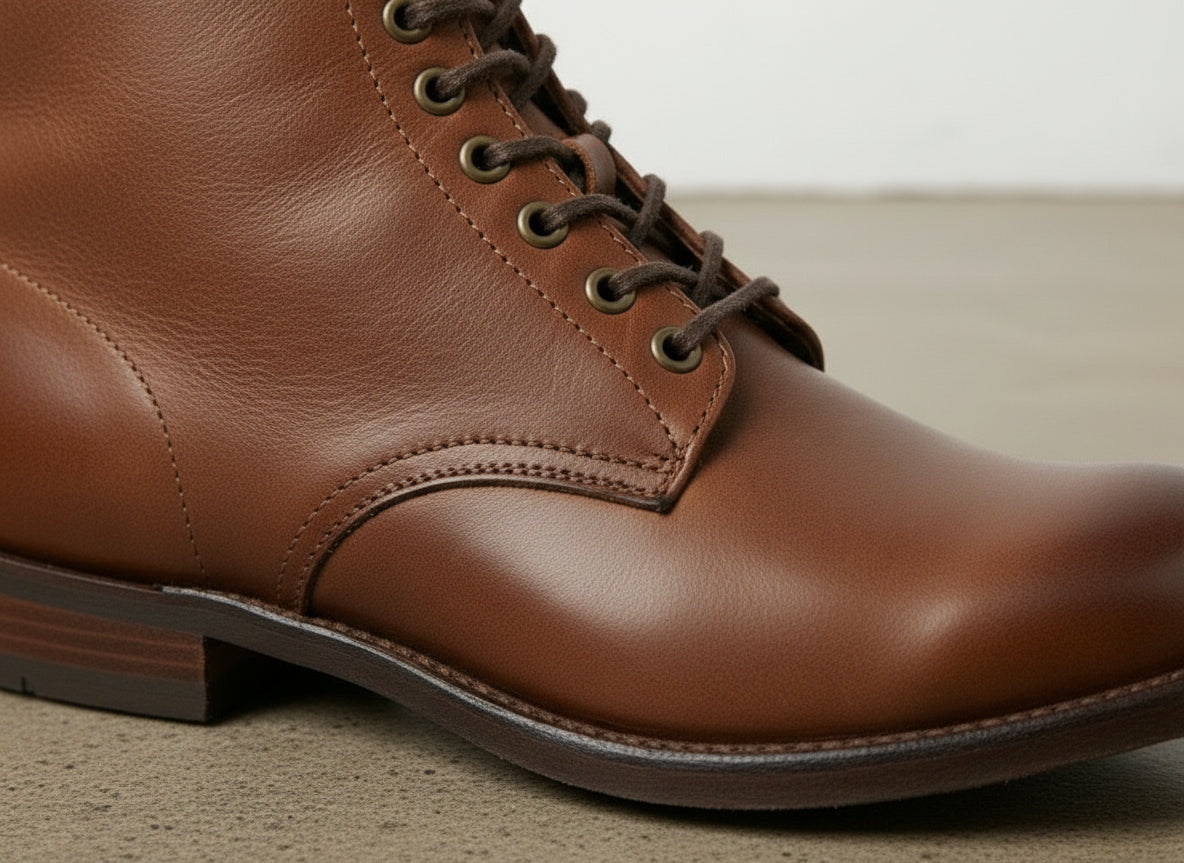 Handmade Men's Brown Lace Up  Ankle Boots