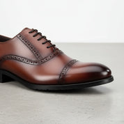 Handcrafted Cow Leather Oxford Brogue Shoes