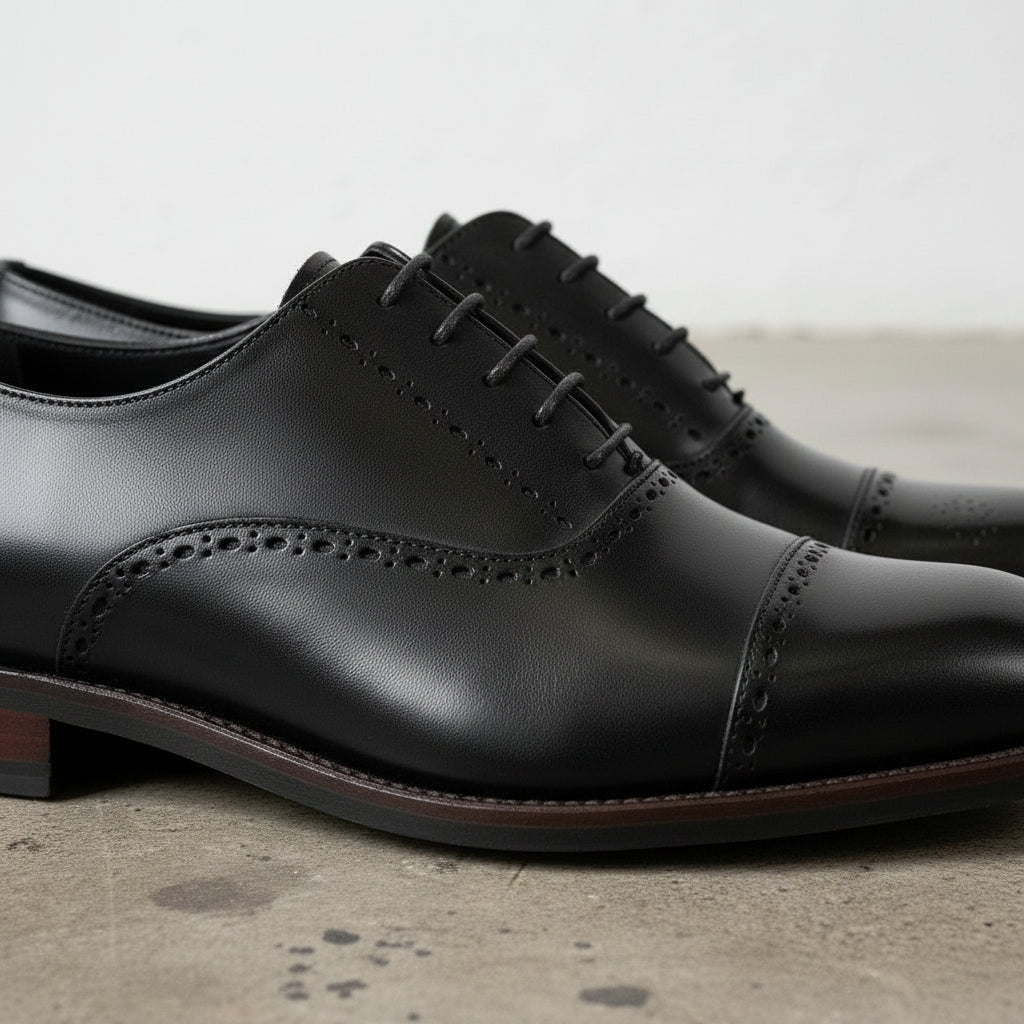 Handmade Men's Full Grain Leather Oxford Dress Shoes
