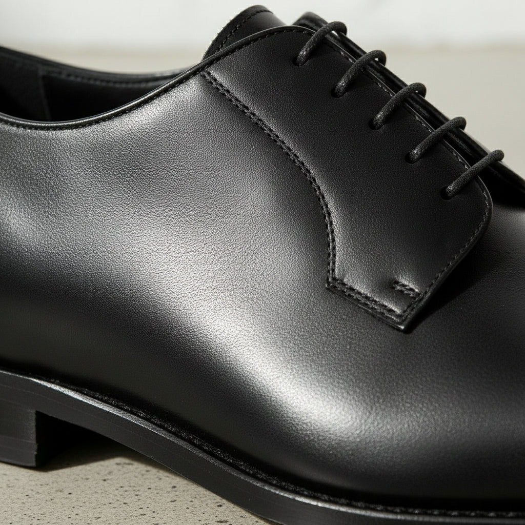 Handmade Black Oxford Dress Shoes