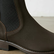 Men's Handmade Dark Brown Suede Ankle Chelsea Boots