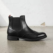 Handmade Unisex Patent Cow Leather High Ankle Boots