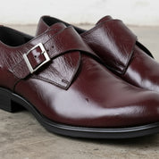 Handmade Men's Full Grain Leather Formal Monk Shoes