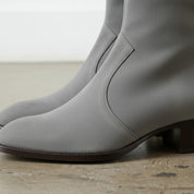 Handmade Men's Gray Suede Ankle Boots, Men Dress Boot, New Zipper Boot