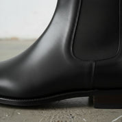 Men's Handmade Black Chelsea Boots - Leather Ankle Footwear