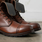 Handcrafted Men’s Cap-Toe Ankle Boots, Smart Casual Style