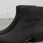 Men's Dark Gray Suede Zipper Ankle Boots