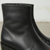 Handmade Men's Full-Grain Leather Zipper Ankle Boot