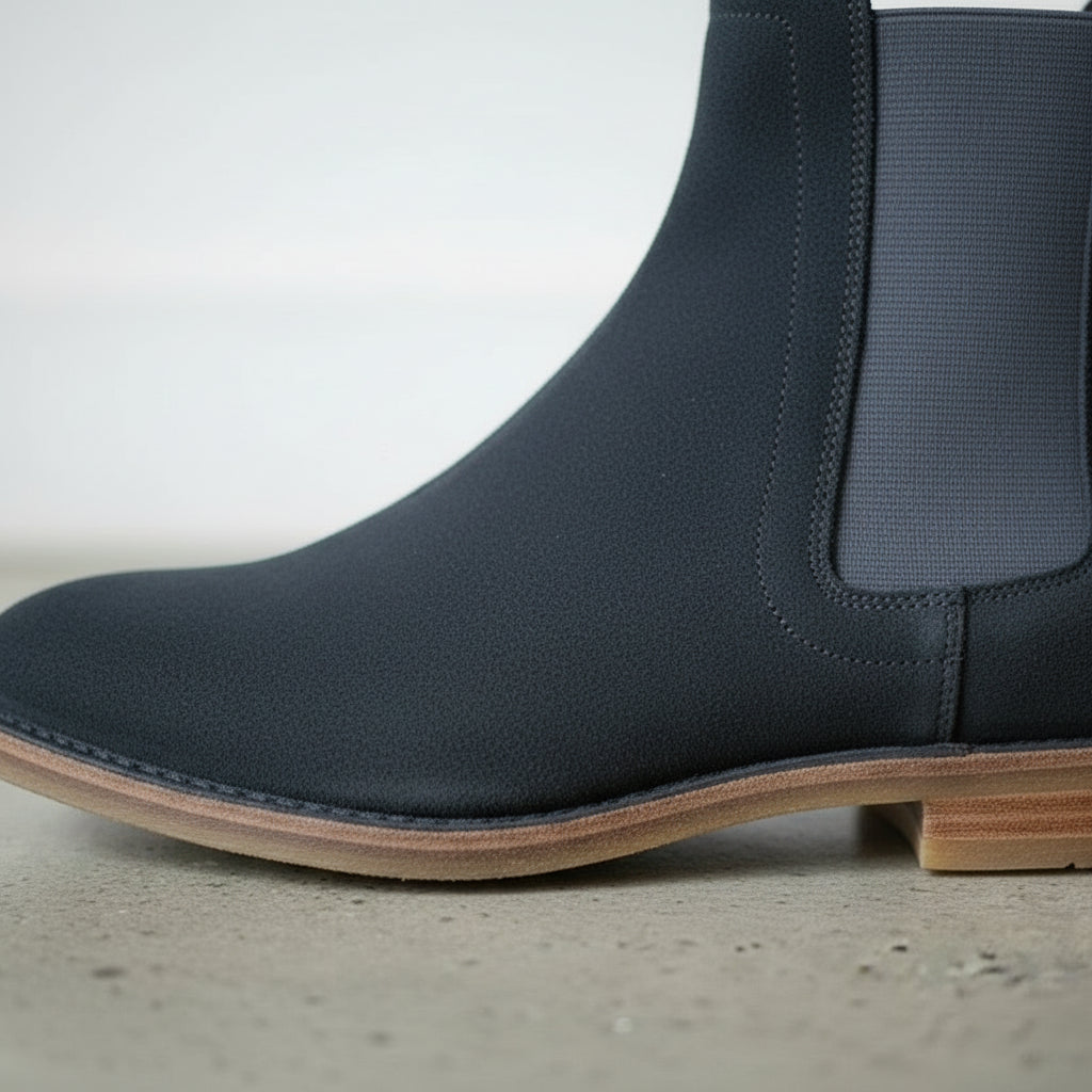 Men's Dark Gray Suede Chelsea Ankle Boots