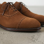 Handmade Brown Suede Men's Oxford Shoes