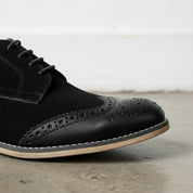 Men's Handmade Leather Wingtip Oxfords Shoes