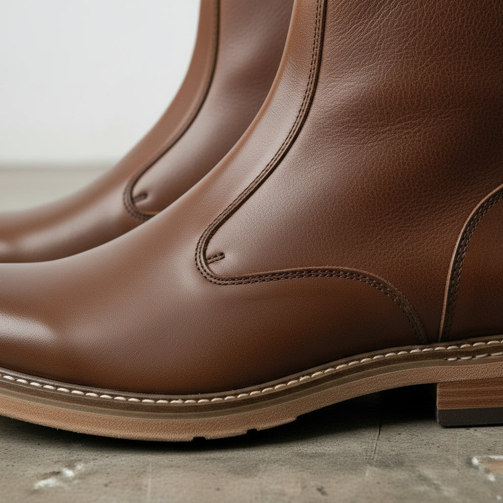 Men's Brown Leather Ankle Boots for Versatile Wear
