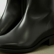 Men's High Ankle Black Zipper Fashion Boots
