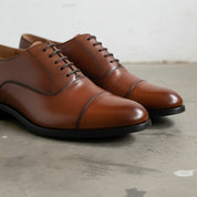 Handmade  Leather Lace Up Oxfords Dress  Shoes For Men