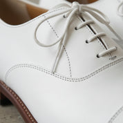 Handcrafted Men's White Leather Oxford Dress Shoes