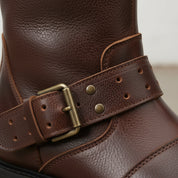 Men's Calf Leather Motorcycle Boots - Protective Moto Footwear