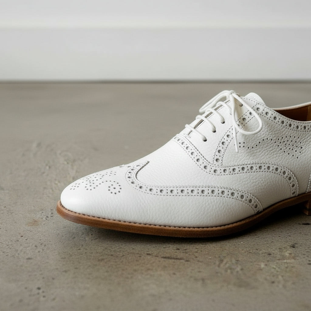 Handmade Wingtip Brogue Party Lace Up Full Grain Leather Men's Dress Shoes