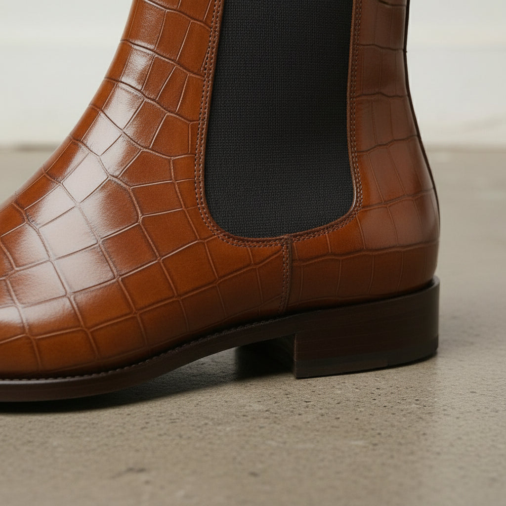 Handcrafted Tan Chelsea Boots