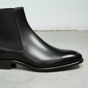 Men's Black Full-Grain Leather Chelsea Boots