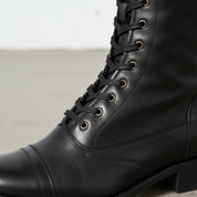 New Handmade Mens Style Superb Leather Boots Long Men Boot Leather - Black