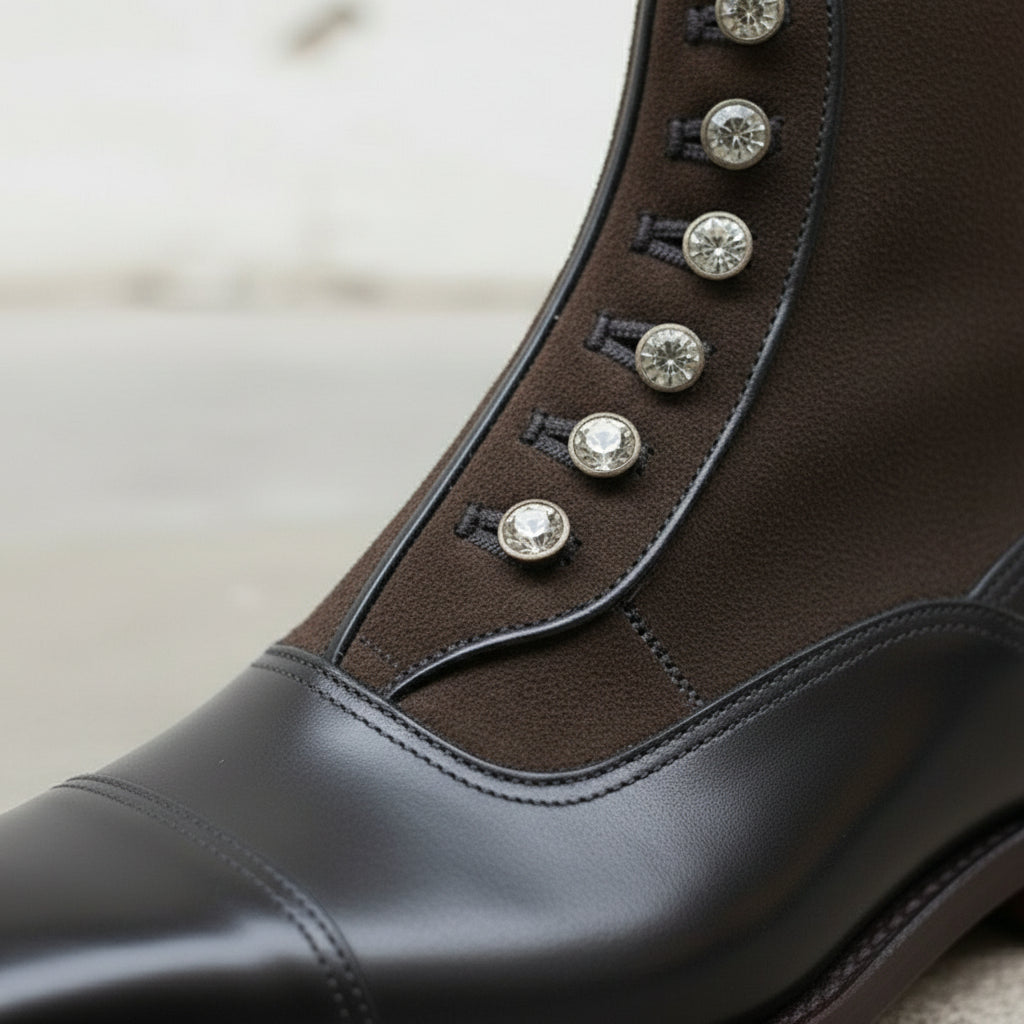 Men's Black Leather Ankle Boots