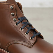 Men's Brown Plain-Toe Leather Ankle Boots