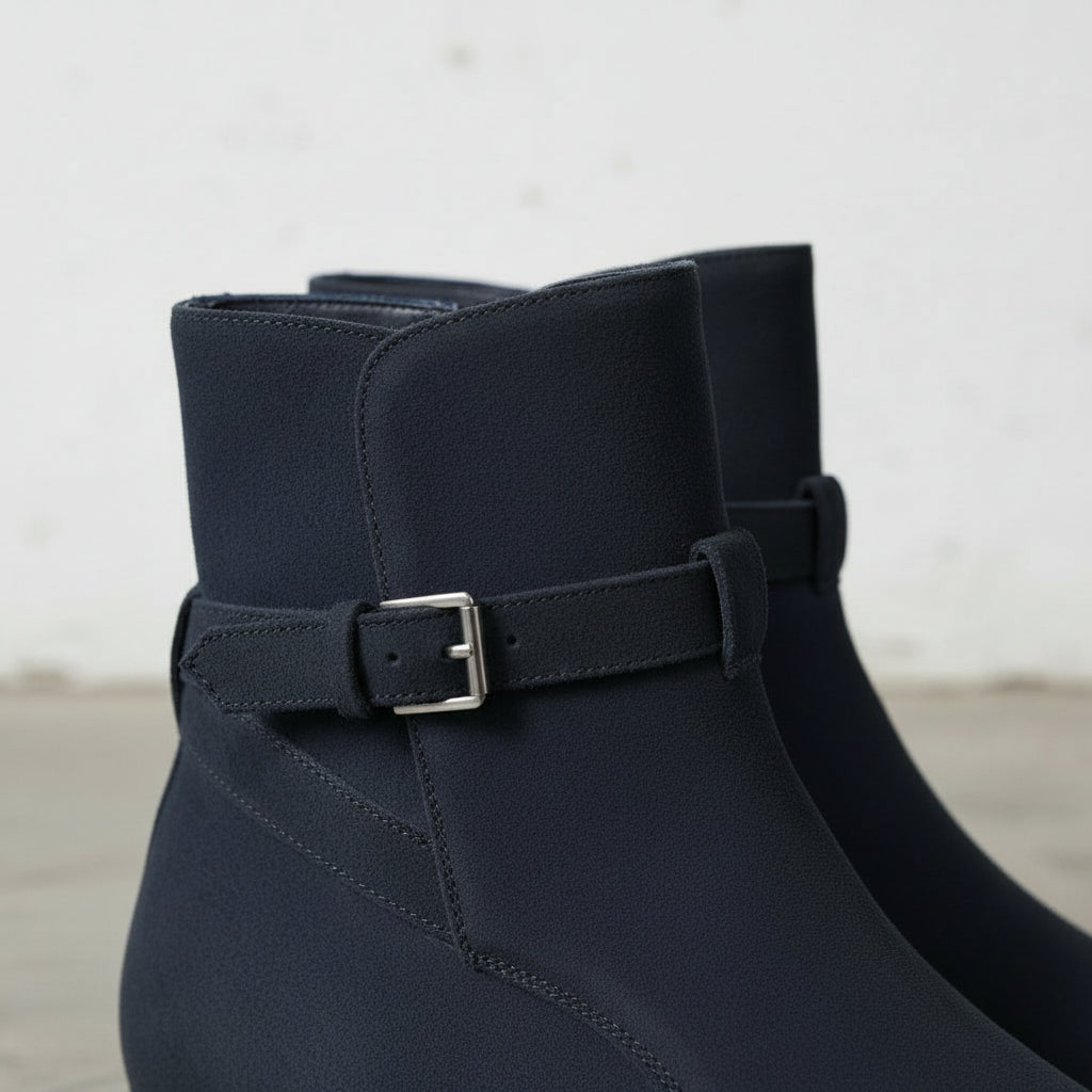 Men's Navy Blue Suede Jodhpur Boots