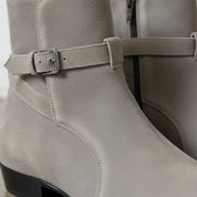 Men's Light Gray Suede Jodhpur Boots
