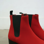 Men's Red Suede Chelsea Boots