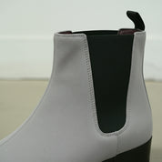 Men's Light Gray Suede Chelsea Boots