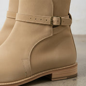 Men's Tan Plain-Toe Suede Jodhpur Ankle Boots