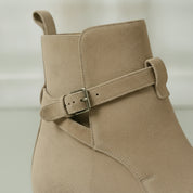 Men's Tan Suede Leather Plain-Toe Jodhpur Boots — Fowkes