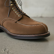 Men's Brown Apron-Toe Suede Derby Ankle Boots — Greenway