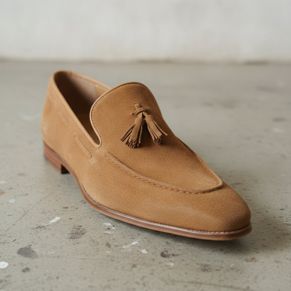 Tan Suede Tassel Loafers — Dover — Dover