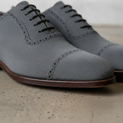 Men's Grey Cap-Toe Suede Oxfords — Boulter — Boulter