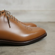 Men's Tan Brogue Leather Oxfords — Chadburn