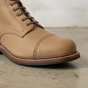 Men's Tan Cap-Toe Nubuck Leather Ankle Boots — Laverton