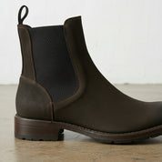 detail-view-showing-texture - Men's Chelsea Boots, Suede Chelsea Boots, Dark Brown Chelsea Boots, Casual Chelsea Boots