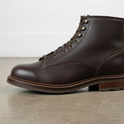 detail-view-showing-texture - Men's Combat Boots, Full-Grain Leather Boots, Lace-Up Ankle Boots