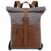Vintage Waterproof 15 Inch Laptop Leather Accents Backpack