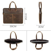 Slim Vintage Leather Laptop Sleeve for MacBook Pro 14"