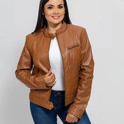 Women's Whiskey Dyed Leather Jacket