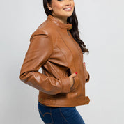 Women's Whiskey Dyed Leather Jacket